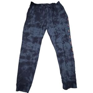 Sundance Tie Dye Sweatpants Joggers Blue Multi Stripe Accent Women's Medium‎